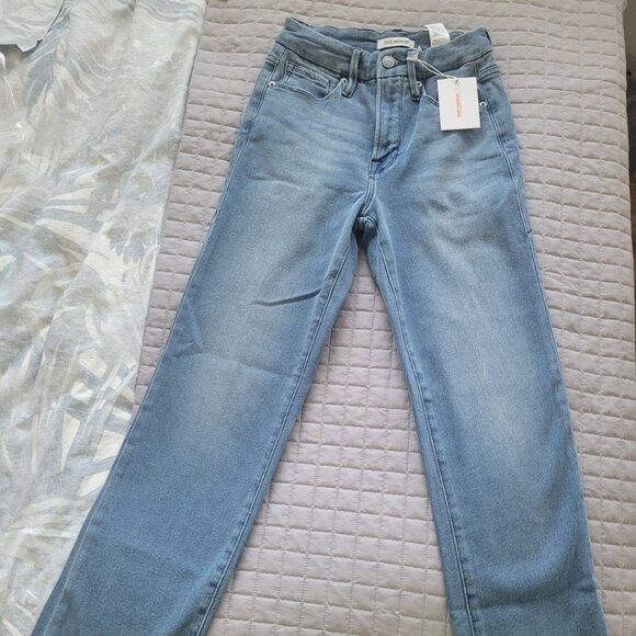 NEW GOOD AMERICAN Good Straight Indigo Jeans Women's Size 0 - Picture 1 of 5